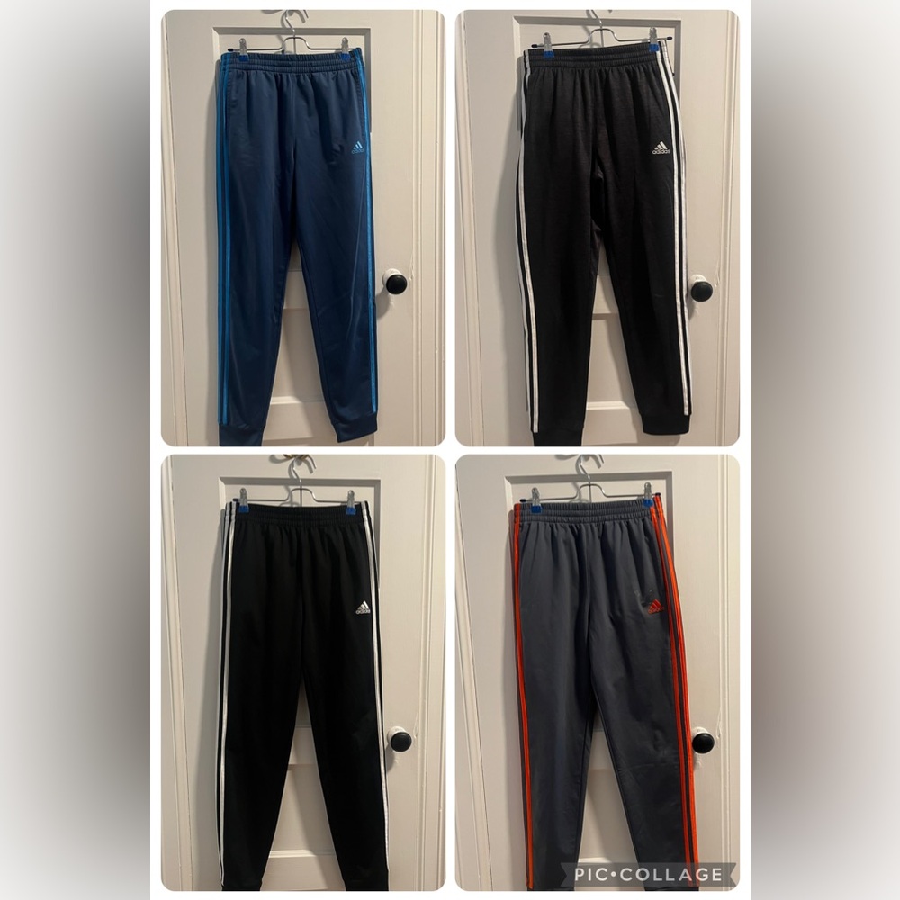 Adidas Kids Track Pants - Blue, Black, Gray